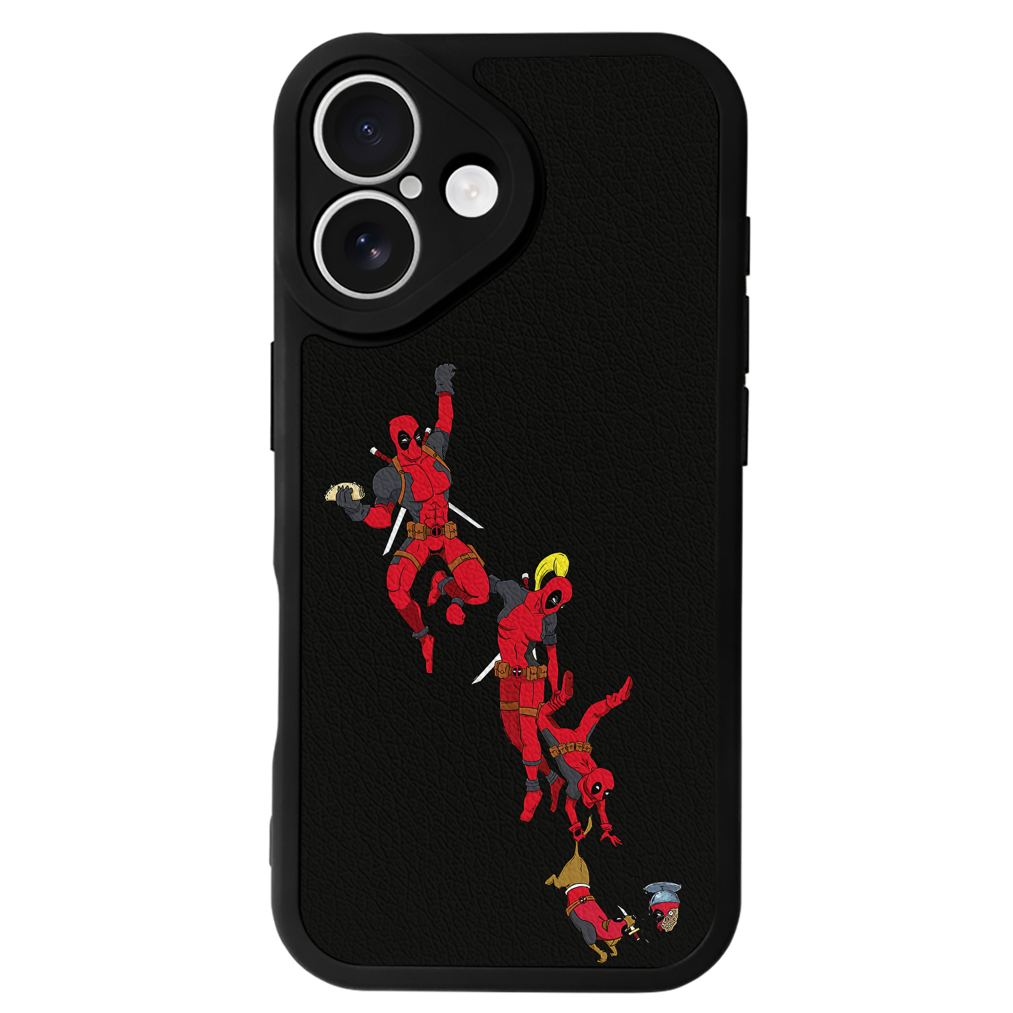 （画像用） Deadpool デッドプール 【iPhone 16シリーズ対応】シリコンスマホケース（レザー調） 材質：シリコン